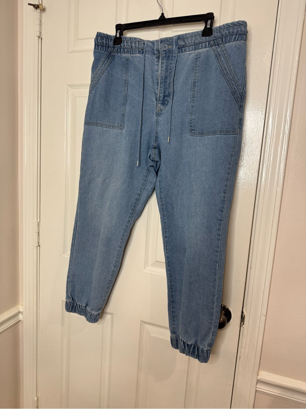 No Boundaries Light Blue Denim Jogger Pants
